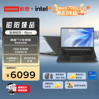 联想 笔记本电脑 昭阳·悦pro15.6英寸商用办公轻薄本 英特尔酷睿 高性能i7 16G 1T SSD