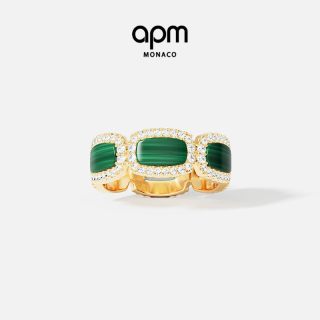 APM Monaco 金黄色孔雀石戒指 052 Y22801XMAL