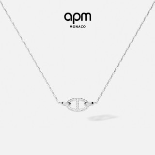 APM Monaco Maille Marine 白色链环项链