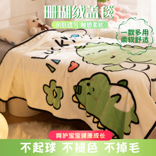 四季通用 薄款午睡毯 珊瑚绒毯 幼儿园小睡毯 宿舍学生可爱盖毯 午休毯