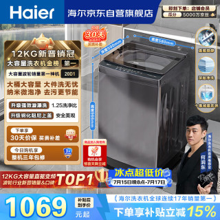 海尔 初色2.0系列 XQB120-BZ20D1 变频波轮洗衣机 12kg 星蕴银