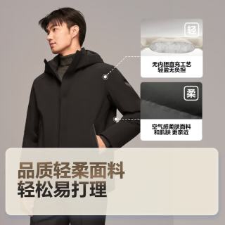 波司登 经典商务鹅绒连帽 保暖羽绒服外套