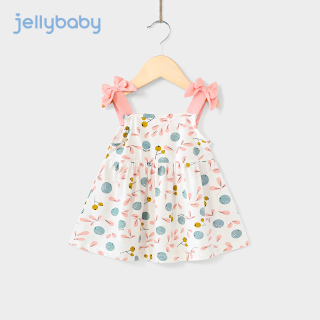jellybaby 宝宝裙子洋气纯棉吊带夏季公主连衣裙婴儿童夏装JQ92938H