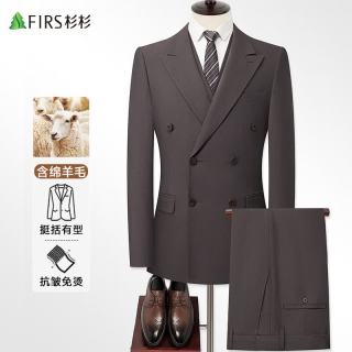 杉杉 男士三件套西服 商务正装 新郎礼服