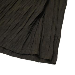 限尺码：Massimo Dutti 竖条褶皱肌理深v无袖设计女士连衣裙