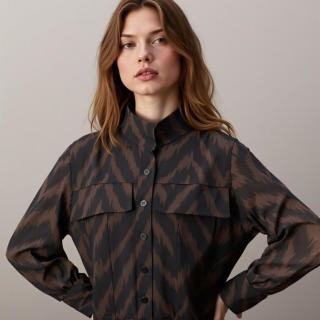 限尺码：Massimo Dutti 拼色衬衫连衣裙