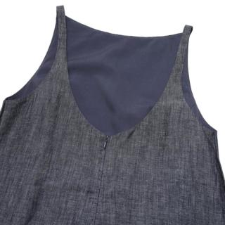 Massimo Dutti 做旧牛仔质感不可调节肩带吊带款女士连衣裙
