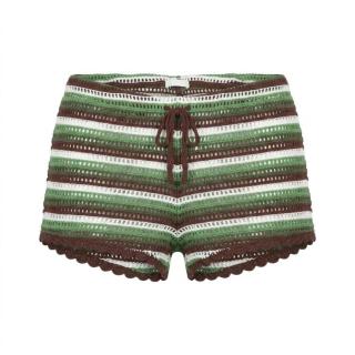 ZARA 女士小清新高腰系绳直筒短裤