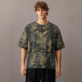 ZARA 欧美时尚街头风男式潮流印花宽松休闲短袖T恤