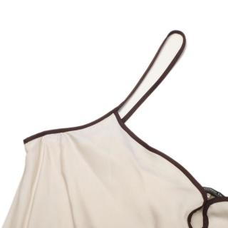 Massimo Dutti 缎面镶边吊带连衣裙