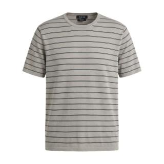 Massimo Dutti 男式时尚潮流简约条纹百搭纯棉短袖套头T恤日常休闲