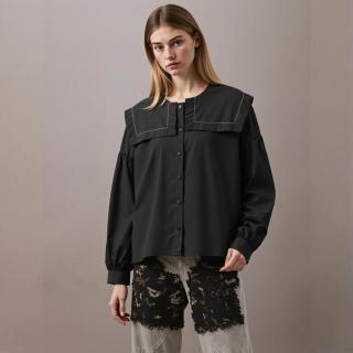 ZARA 女式简约舒适翻领长袖宽松休闲衬衫