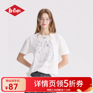 Lee Cooper 夏季新款印花萌宠纯棉上衣