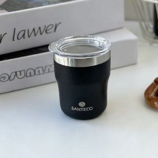 HAERS 保温杯女大容量水杯男不锈钢便携车载办公室泡茶杯子t 黑300ml