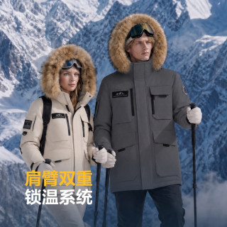 波司登 反季极寒鹅绒羽绒服男女情侣同款冬季加厚连帽短款大毛领外套