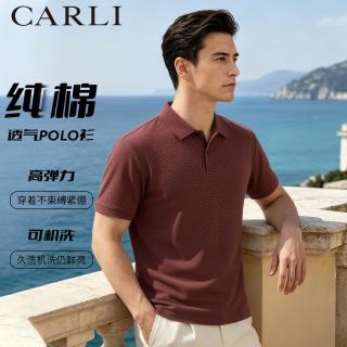 CARLI 男式简约时尚挺阔有型Polo短袖上衣