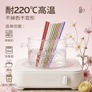 双枪 X J.dear合金筷子家用高档抗菌防霉PPS新款一人一筷耐高温16双