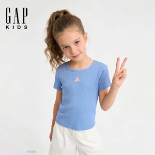 百亿补贴：Gap 女童2026春季新款纯棉可爱刺绣短袖T恤儿童装上衣美版886663