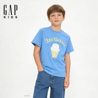 百亿补贴：Gap 男童大童2026夏季新款趣味胶印宽松短袖T恤上衣儿童装893612