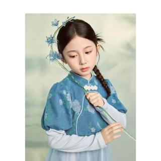 Mini Peace 太平鸟童装女童连衣裙秋中式牛仔公主裙