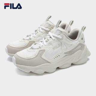 FILA 官方女鞋SKIPPER 1S复古运动鞋2025夏新款船长1S跑步鞋 明亮白/豆腐白-BT 37.5