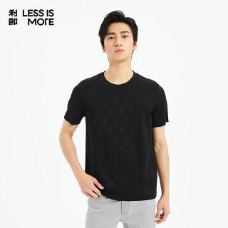 利郎 顺色提花】圆领凉感针织短袖T恤