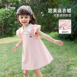 迪士尼 女童连衣裙子儿童公主裙宝宝POLO裙夏装兔子警官衣服2026新款童装