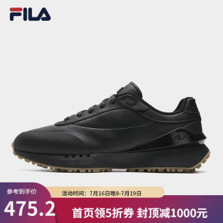FILA 男鞋老爹鞋休闲鞋2026夏季新款厚底时光鞋商务通勤鞋 黑-BK 42