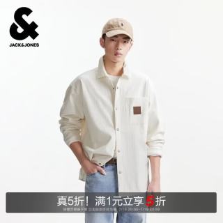 杰克琼斯 杰克·琼斯（JACK&JONES） 男装春季休闲日常舒适肌理感宽松长袖衬衫上衣外套2261O3008