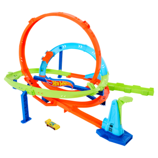 Hot Wheels 男孩玩具特技超级大回环特技套装