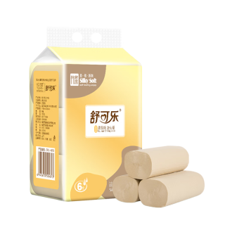 舒可乐 卫生纸巾小提卷纸无芯家用卷筒纸手纸厕纸 6卷