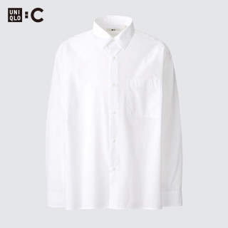 优衣库 482453 宽松长袖衬衫 白色 4XL