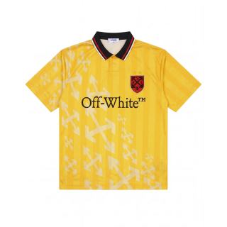 OFF-WHITE 速干衣运动短袖T恤男士世界杯足球上衣 黄色 XL