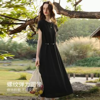 OLRAIN 真五折促销！法式小众收腰针织短袖连衣裙