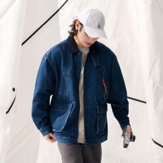 nautica white sail whitesail日系中性古着感潮流百搭牛仔外套JW5109