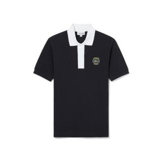 LACOSTE 法国鳄鱼男装春夏拼色纯棉短袖男T恤Polo衫男士时尚百搭日常