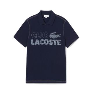 LACOSTE 法国鳄鱼男款活力字母logo印花时尚舒适纯棉Polo衫男短袖