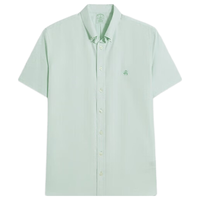 Brooks Brothers BrooksBrothers男士美式牛津纺扣结领短袖休闲衬衫 4007-浅绿色