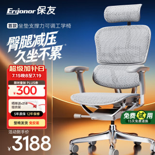 Ergonor 保友金豪E2 Pro人体工学椅 办公椅电脑椅 银白网