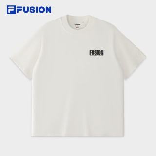 FILA FUSION斐乐潮牌情侣款针织短袖衫2025夏新款休闲宽松T恤