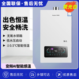 荣事达 燃气热水器16L家用智能恒温天然气强排式液化气低水压启动