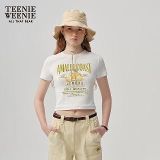 TEENIE WEENIE 小熊女装圆领T恤运动印花短袖 （多款可选）