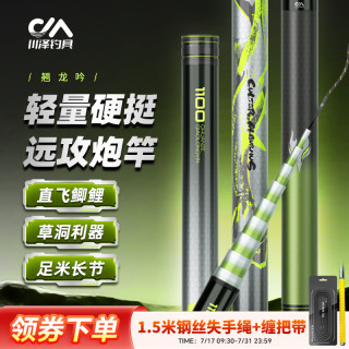 川泽钓具 翘龙吟 炮竿 草洞鲫鲤鱼竿 专业打频率甩大鞭草鳊翘轻硬钓鱼手竿