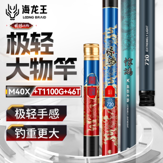 海龙王 [惊鸿极轻MAX]超轻超硬挺钓鱼竿台钓28调M40+T1100G碳布Q5
