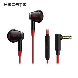 漫步者 HECATE GM180平头塞半入耳式有线游戏耳机 3.5mm 黑红色 带麦带线控