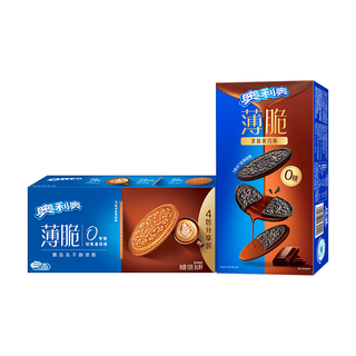 奥利奥 薄脆0糖夹心饼干 黑巧咖啡味 314g