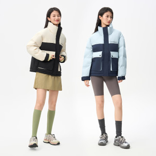 千仞岗 真五折~鸭绒翻领短款650+蓬松羽绒服