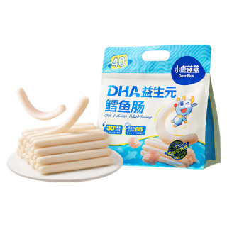 小鹿蓝蓝 海洋鳕鱼肠 鱼肠宝宝零食儿童零食营养健康 双重DHA 原味400g袋装