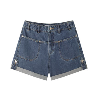 太平鸟 女装 夏季笑脸牛仔短裤A1HBE253811