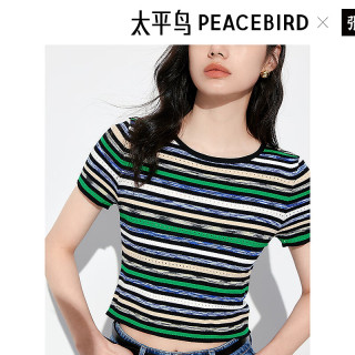 太平鸟 女装时尚条纹线套衫时尚针织上衣A1EED2412